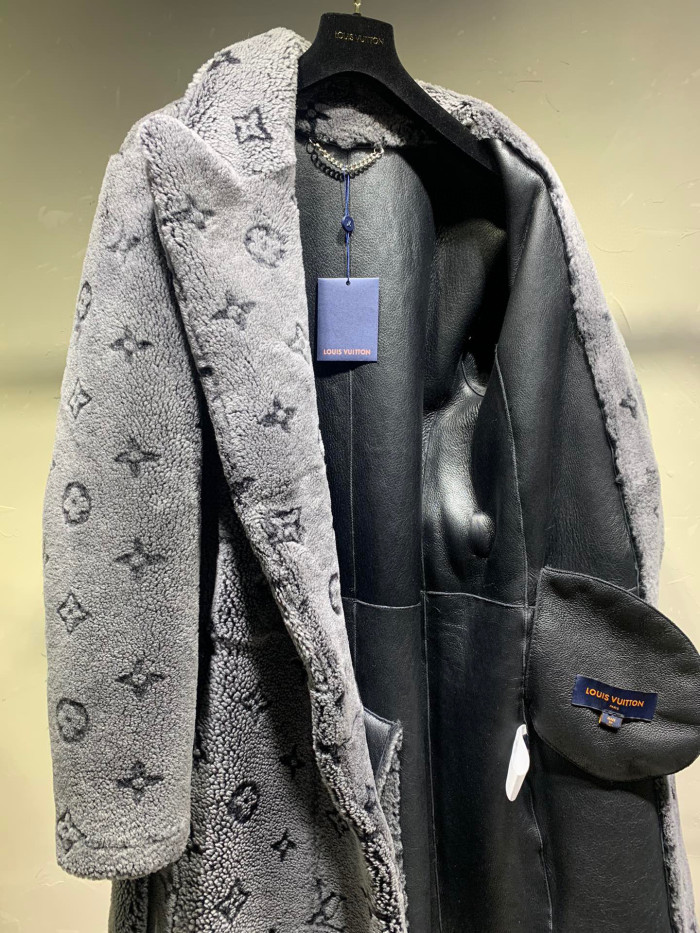 Louis Vuitton Lamb Wool Long Jacket Coat #nigo8463