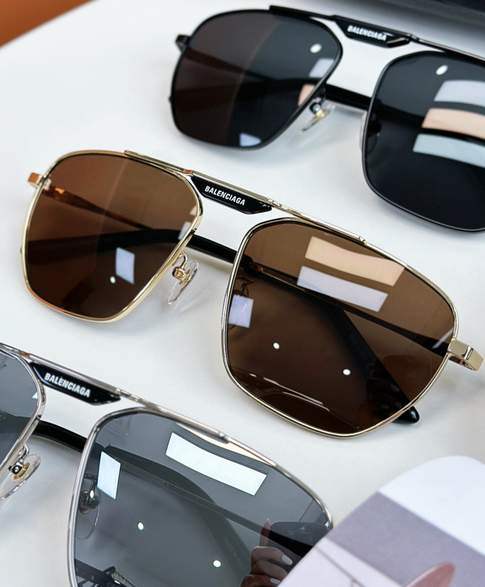 Balenciaga TAG 2.0 Navigator Sunglasses Metal Aviator Glasses #nigo96356