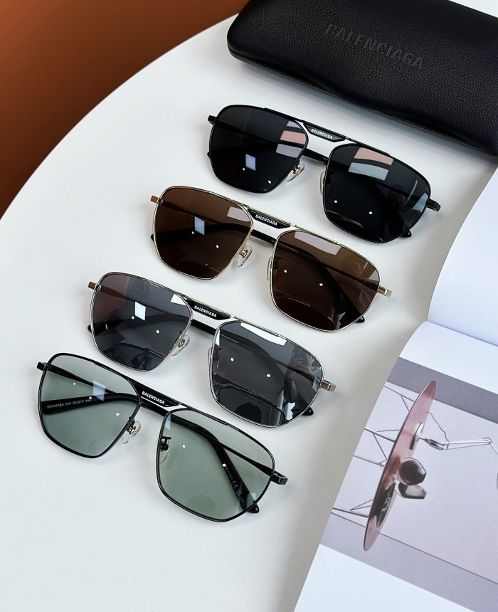 Balenciaga TAG 2.0 Navigator Sunglasses Metal Aviator Glasses #nigo96356
