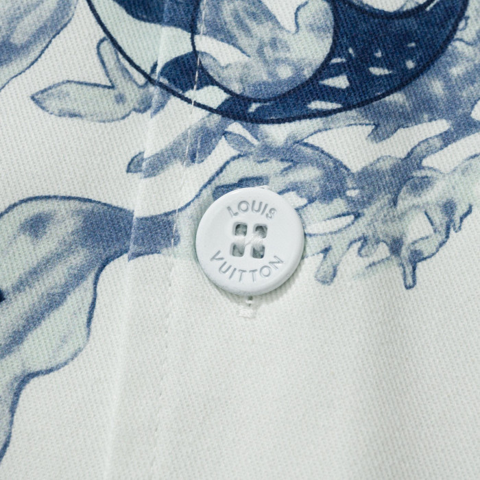 Louis Vuitton Coral Printed Long Sleeved Shirt #nigo94796