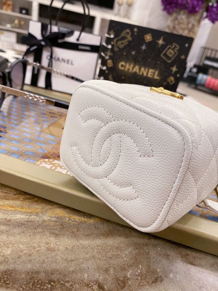 Chanel Leather Textured Small Square Chain Bag #nigo58112