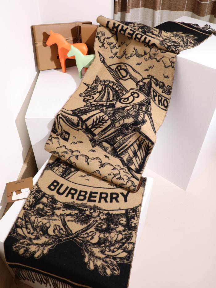 Burberry Reversible Jacquard Cape Shawl Scarf #nigo96383