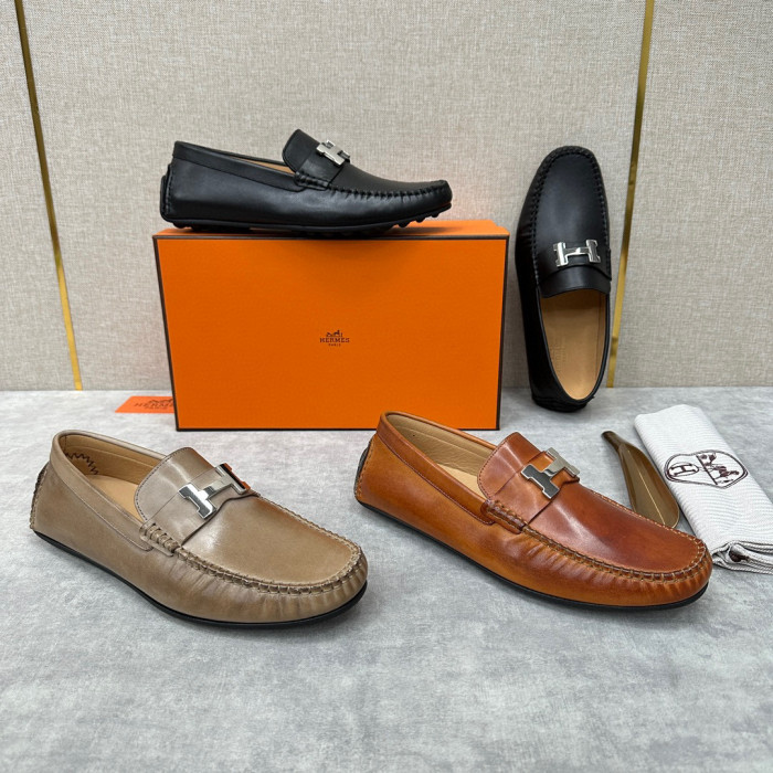 Hermes Flat Leather Fashionable Leather Shoes #nigo96373