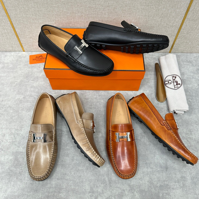 Hermes Flat Leather Fashionable Leather Shoes #nigo96373