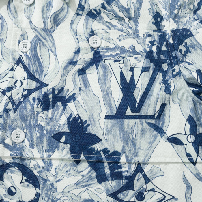 Louis Vuitton Coral Printed Long Sleeved Shirt #nigo94796