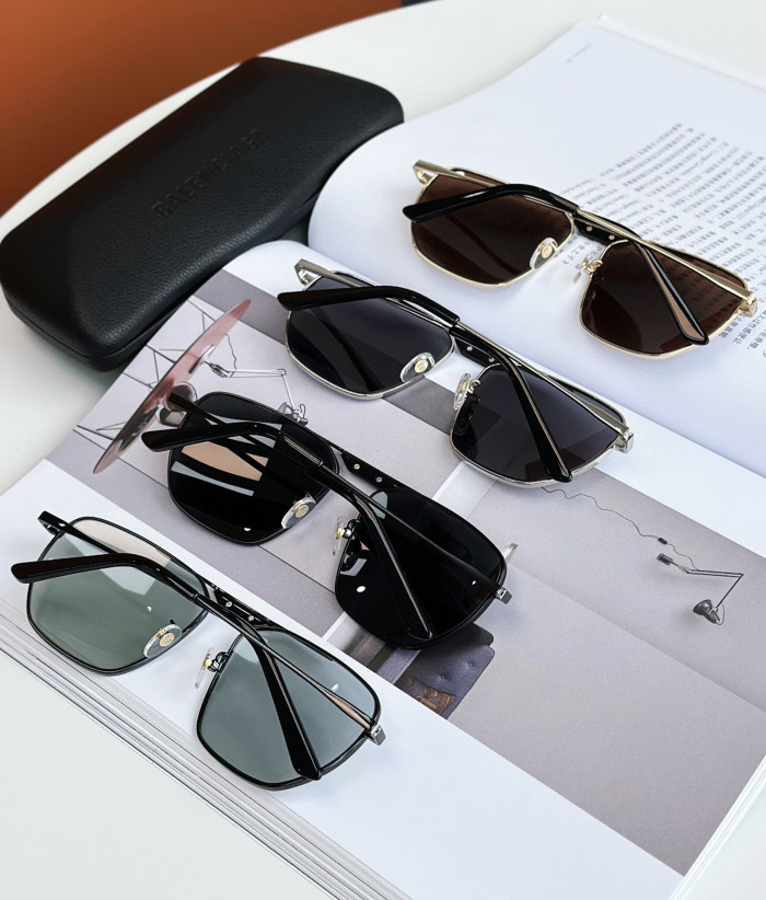 Balenciaga TAG 2.0 Navigator Sunglasses Metal Aviator Glasses #nigo96356