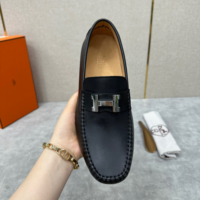 Hermes Flat Leather Fashionable Leather Shoes #nigo96373