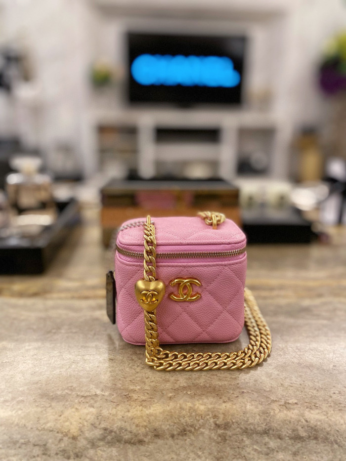 Chanel Leather Textured Small Square Chain Bag #nigo58112