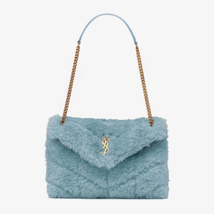 SAINT LAURENT Lambskin Seam Padded Shoulder Bag Underarm Bags #nigo51418