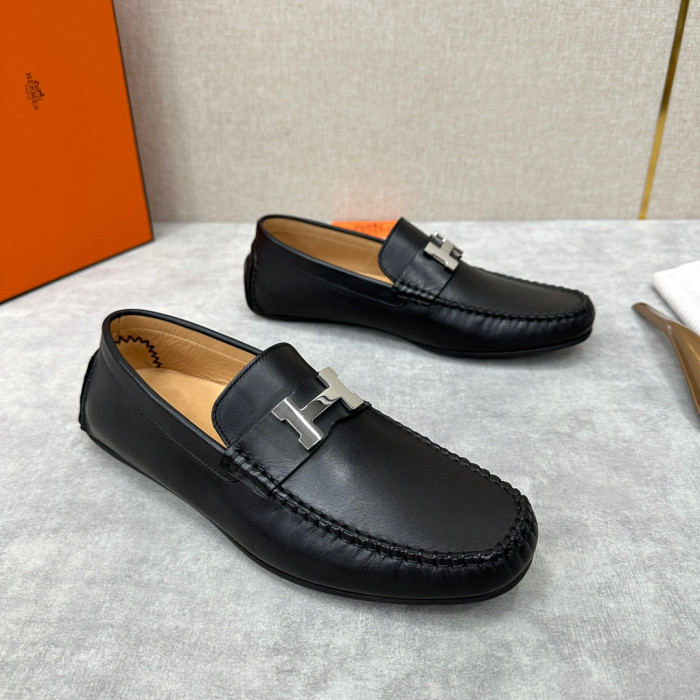Hermes Flat Leather Fashionable Leather Shoes #nigo96373
