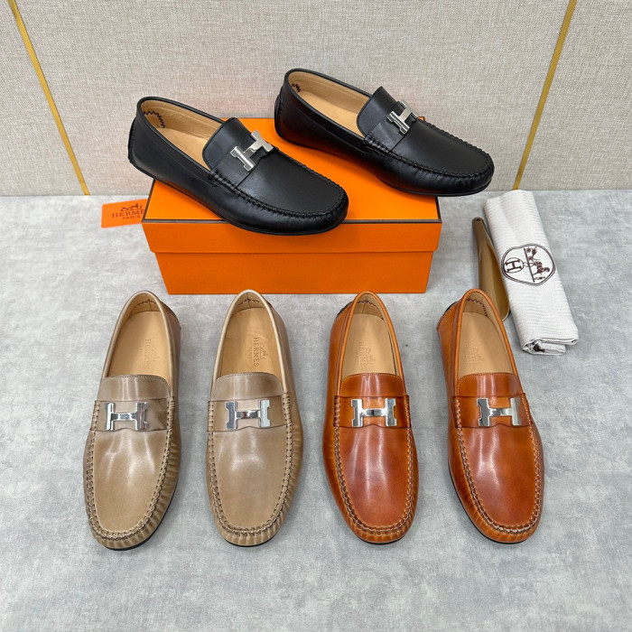 Hermes Flat Leather Fashionable Leather Shoes #nigo96373
