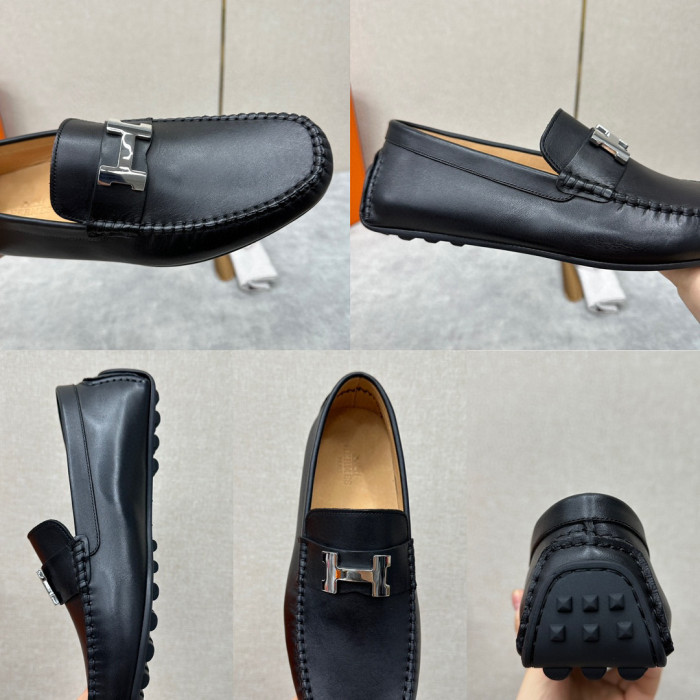 Hermes Flat Leather Fashionable Leather Shoes #nigo96373