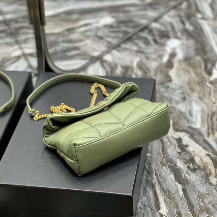 SAINT LAURENT Lambskin Seam Padded Shoulder Bag Underarm Bags #nigo51418
