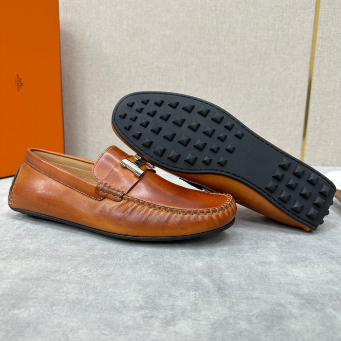Hermes Flat Leather Fashionable Leather Shoes #nigo96373
