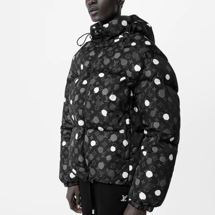 Louis Vuitton Yayoi kusama Black Polka Dot Hooded Down Jacket #nigo96374
