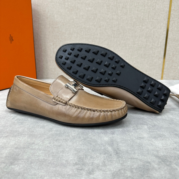Hermes Flat Leather Fashionable Leather Shoes #nigo96373