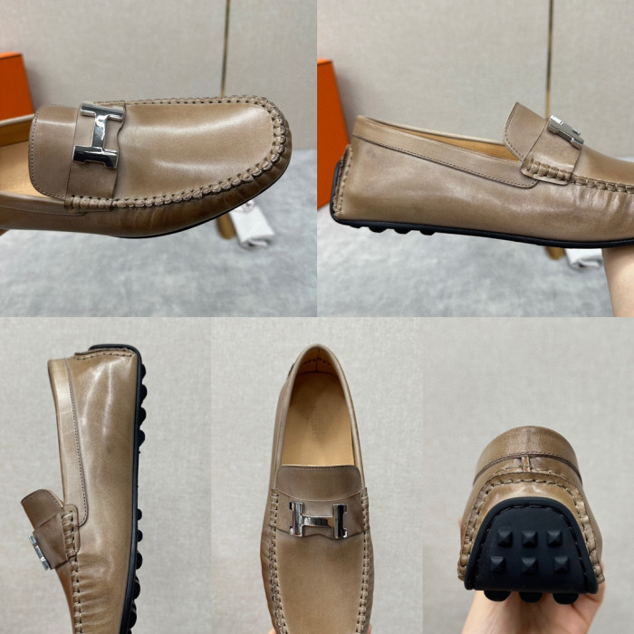 Hermes Flat Leather Fashionable Leather Shoes #nigo96373