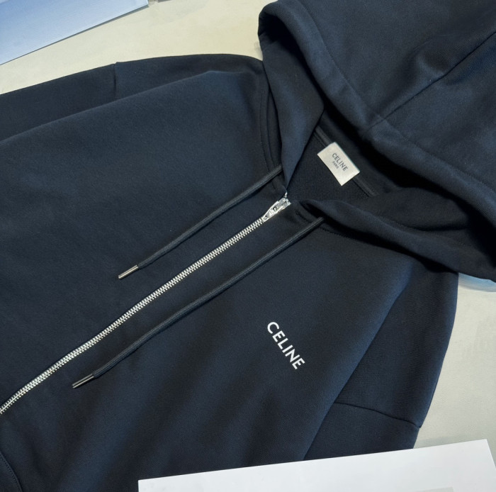 Celine Spring And Autumn Cotton Hooded Zipper Coat Jacket #nigo94128