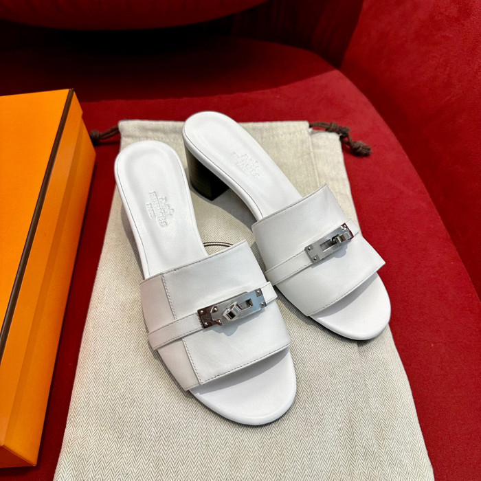 Hermès Gigi Summer High-heeled Sandals KELLY Flip Flops Shoes #nigo29155