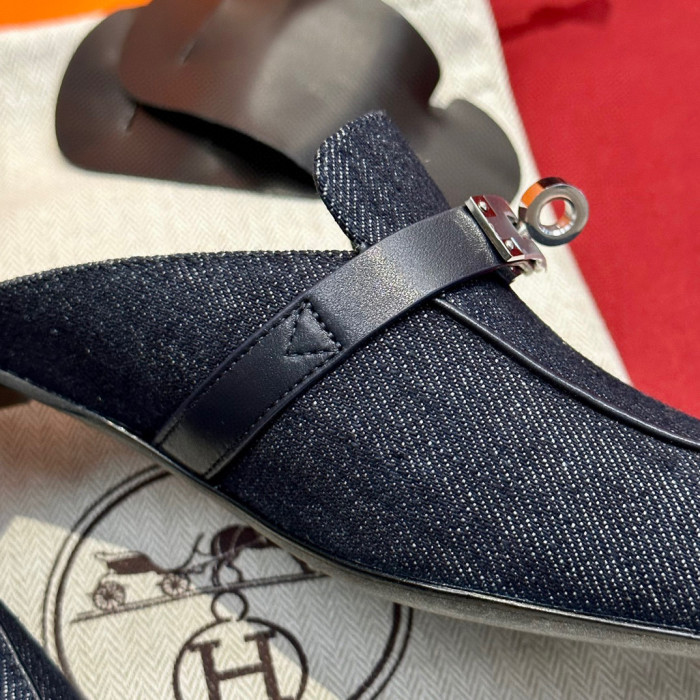 Hermès NIGO Denim Muller Shoes #nigo94236