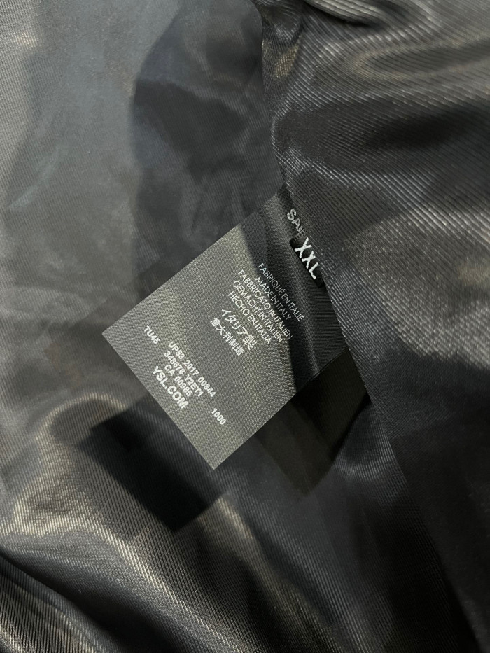 Saint Laurent Leather Jacket Coat #nigo5748