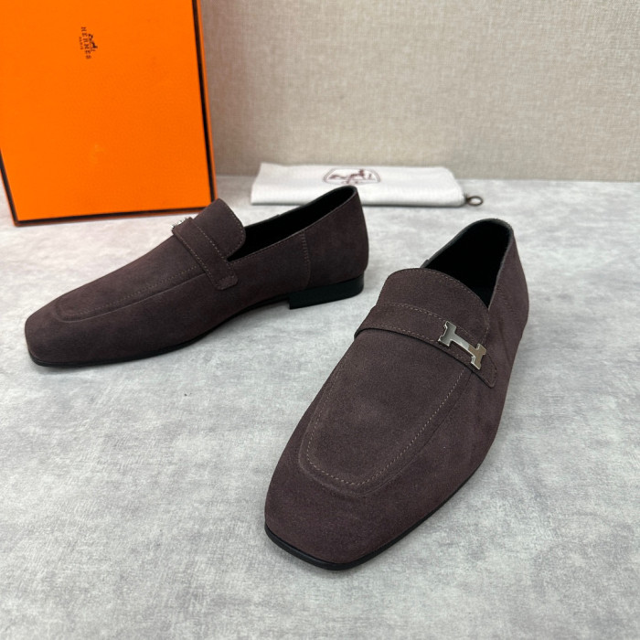 Hermès Men's Leather Loafers Shoes #nigo94898