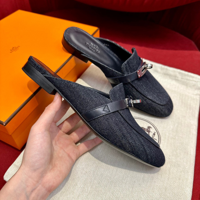 Hermès NIGO Denim Muller Shoes #nigo94236
