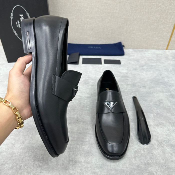 Prada Men's Loafers Leather Shoes #nigo94886