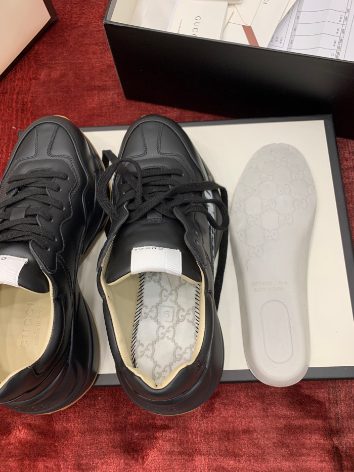 Gucci Black Leather Low Top Sports Casual Shoes #nigo8469
