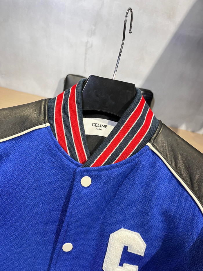 Celine Blue Baseball Jacket #nigo94375
