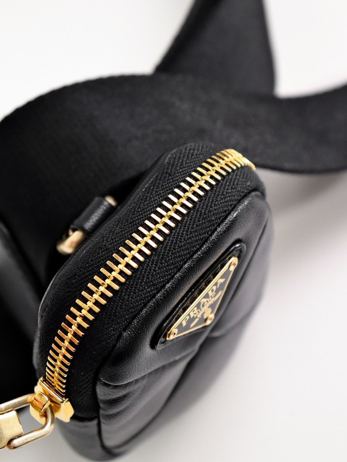 Prada NIGO Black Leather Chain Bag #nigo57626