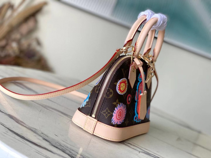 Louis Vuitton NIGO Leather Pumpkin Shell Handheld Crossbody Bag #nigo57653