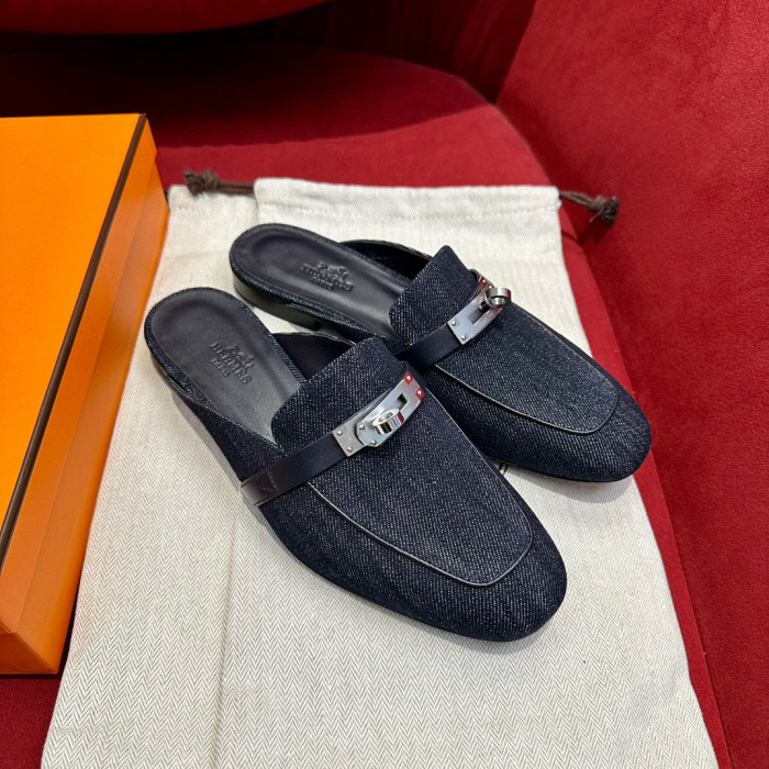 Hermès NIGO Denim Muller Shoes #nigo94236