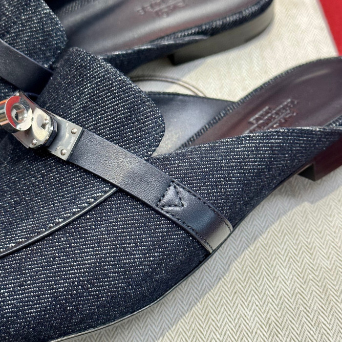 Hermès NIGO Denim Muller Shoes #nigo94236
