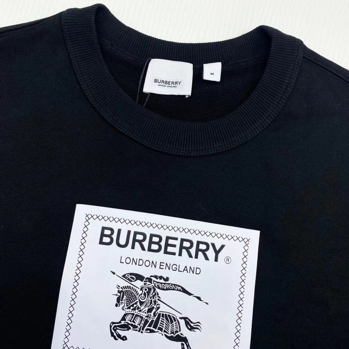 Burberry Black Cotton Pullover Sweater #nigo56444