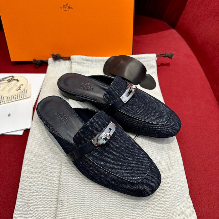 Hermès NIGO Denim Muller Shoes #nigo94236