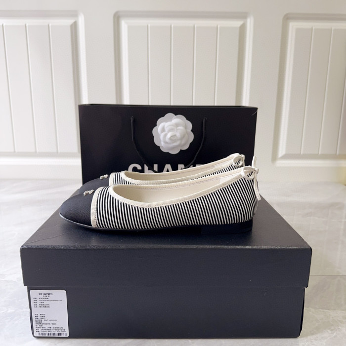 Chanel Cloth Faced Flat Shoes #nigo21249