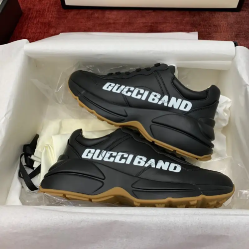 Gucci Black Leather Low Top Sports Casual Shoes #nigo8469