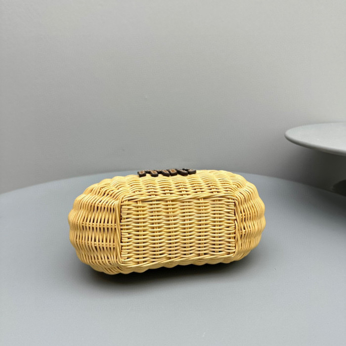 Miumiu NIGO Rattan Woven Tote Bag#nigo21214