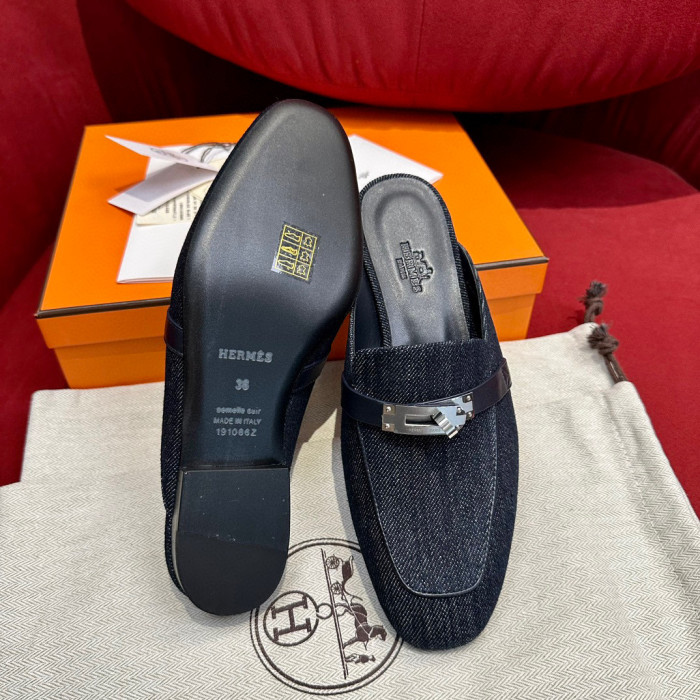 Hermès NIGO Denim Muller Shoes #nigo94236