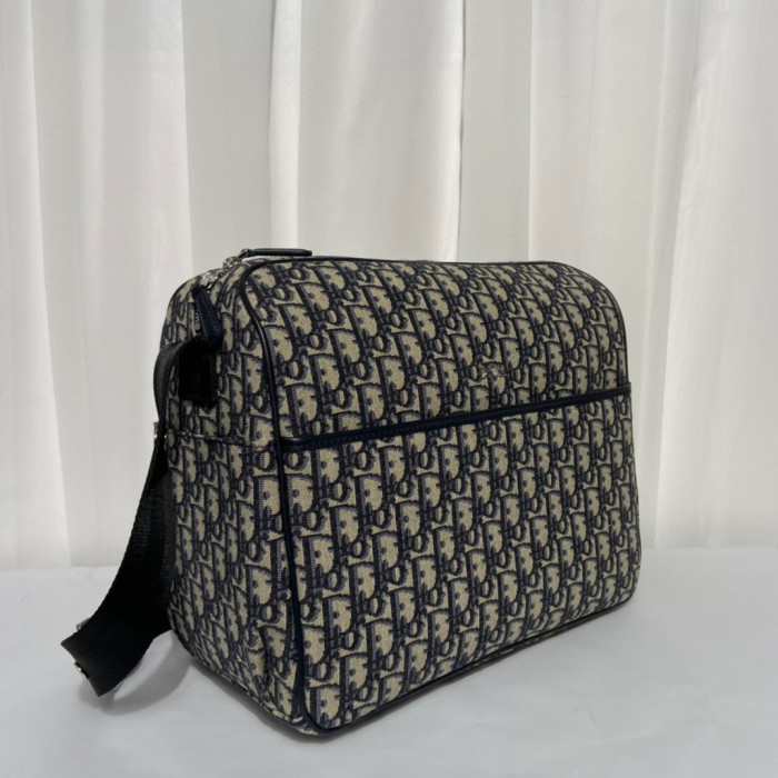 Dior Black grain calfskin men's mail bag shoulder bags #nigo7475