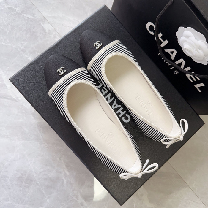 Chanel Cloth Faced Flat Shoes #nigo21249