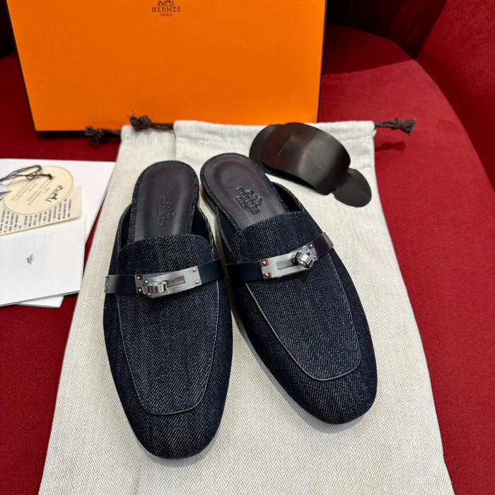 Hermès NIGO Denim Muller Shoes #nigo94236