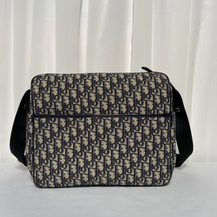 Dior Black grain calfskin men's mail bag shoulder bags #nigo7475
