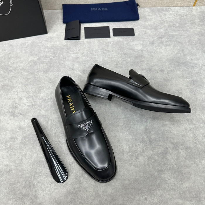 Prada Men's Loafers Leather Shoes #nigo94886