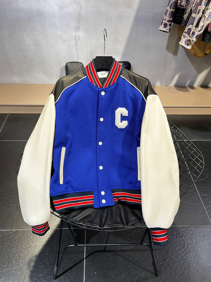 Celine Blue Baseball Jacket #nigo94375