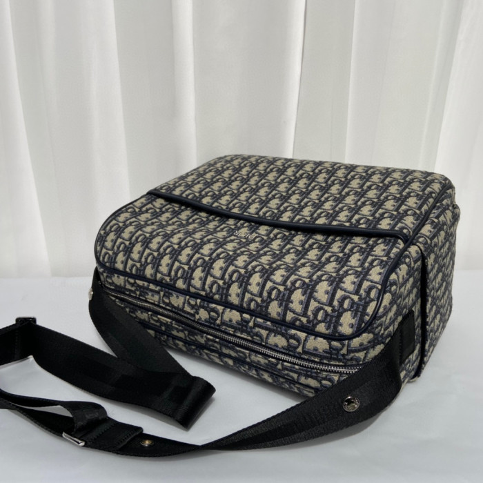 Dior Black grain calfskin men's mail bag shoulder bags #nigo7475
