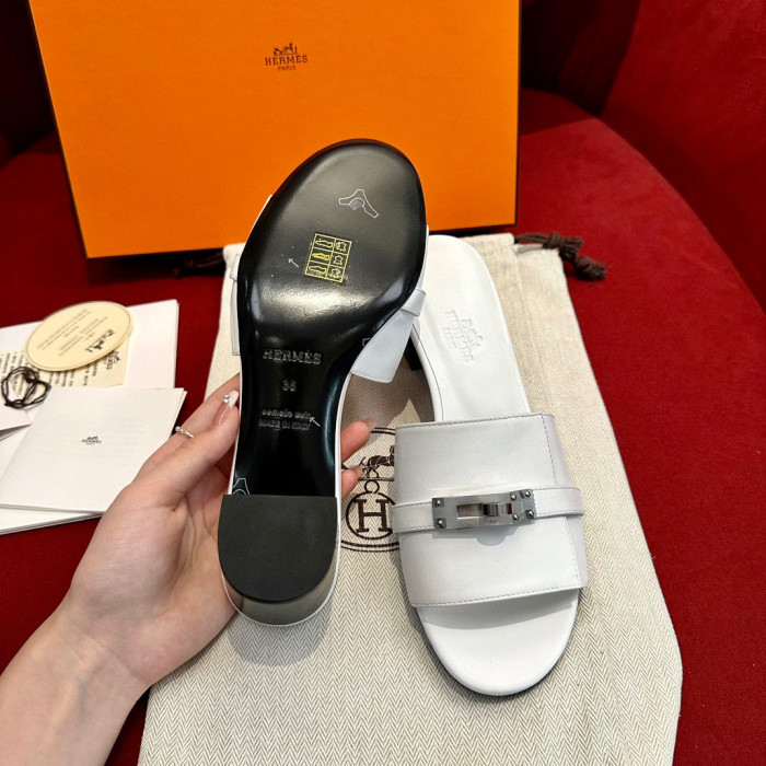 Hermès Gigi Summer High-heeled Sandals KELLY Flip Flops Shoes #nigo29155