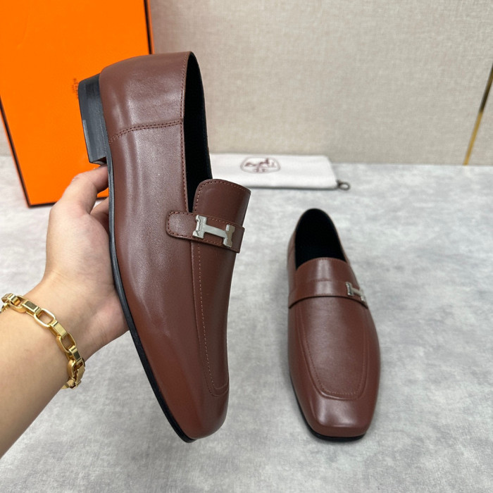 Hermès Men's Leather Loafers Shoes #nigo94898