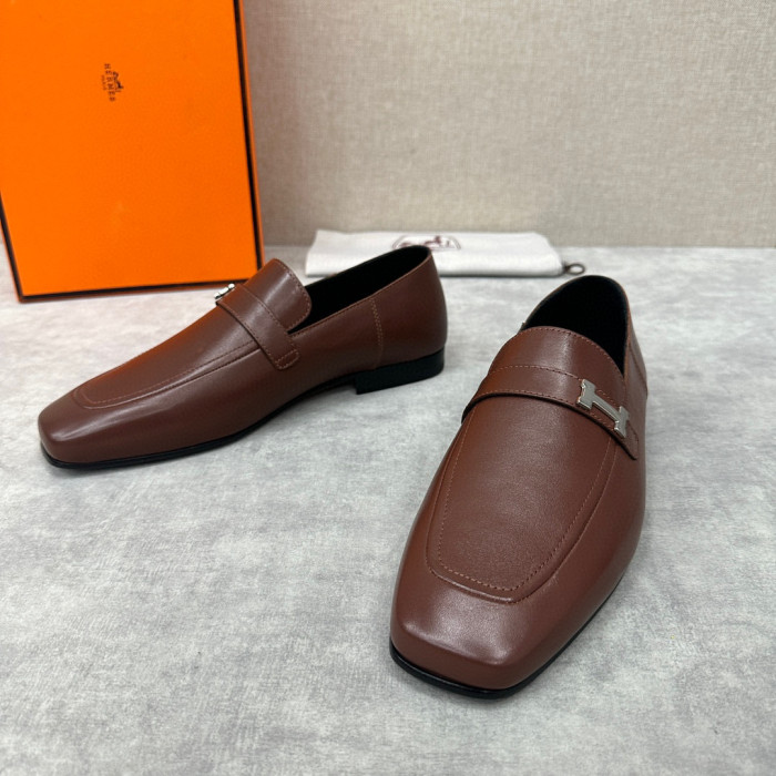 Hermès Men's Leather Loafers Shoes #nigo94898